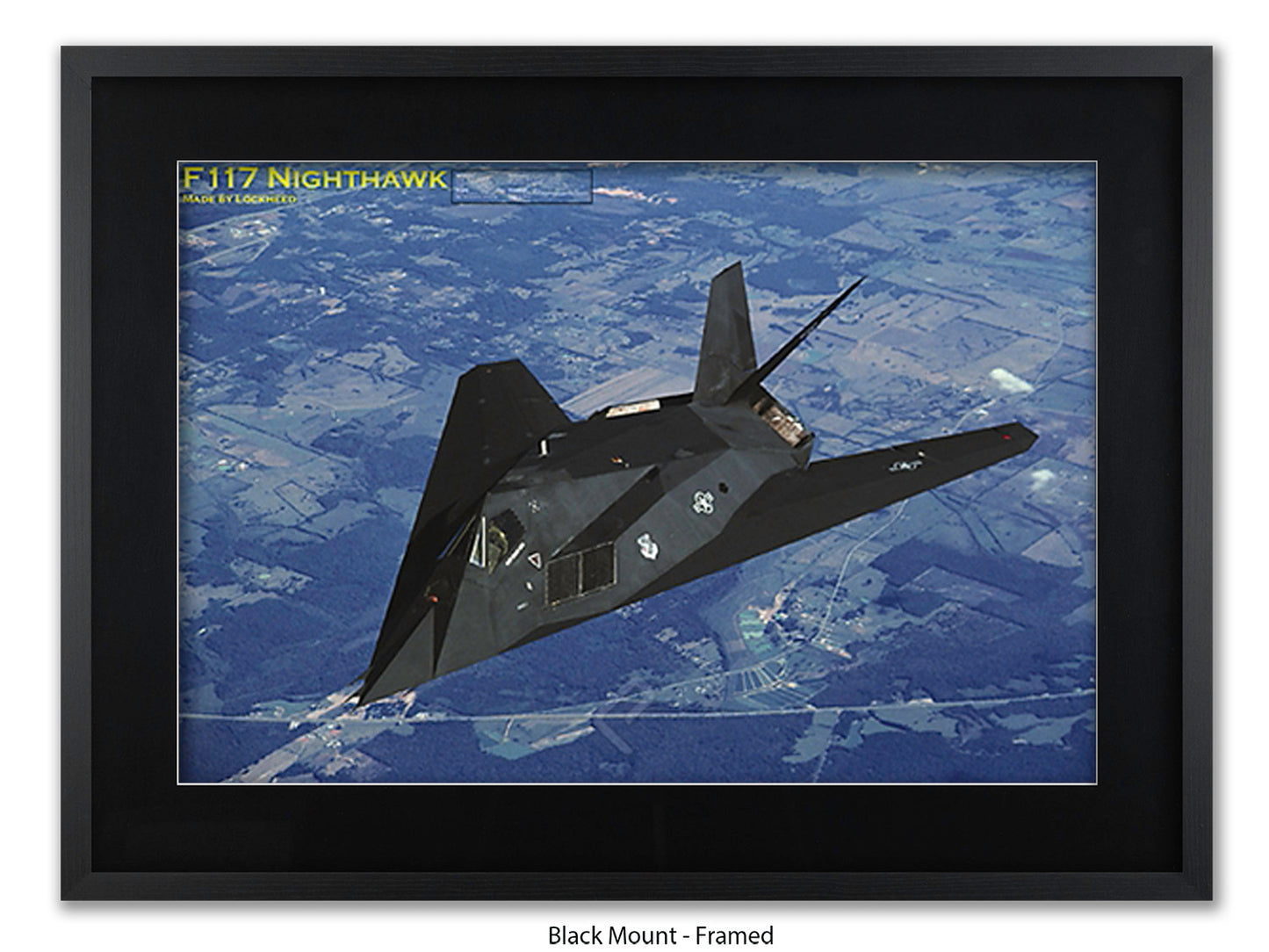 F-117 Nighthawk Stealth Aviation Poster