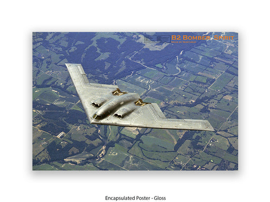 B2 Bomber Spirit Military Poster