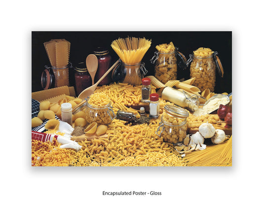 Pasta Collection Italian Food Poster