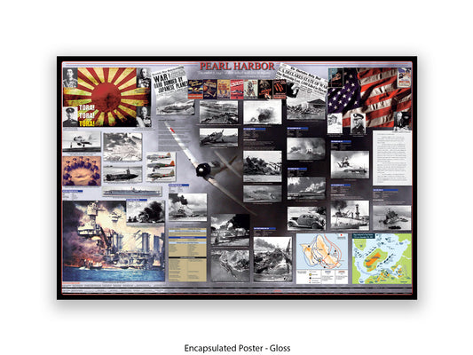 Pearl Harbour WWII History Poster Print