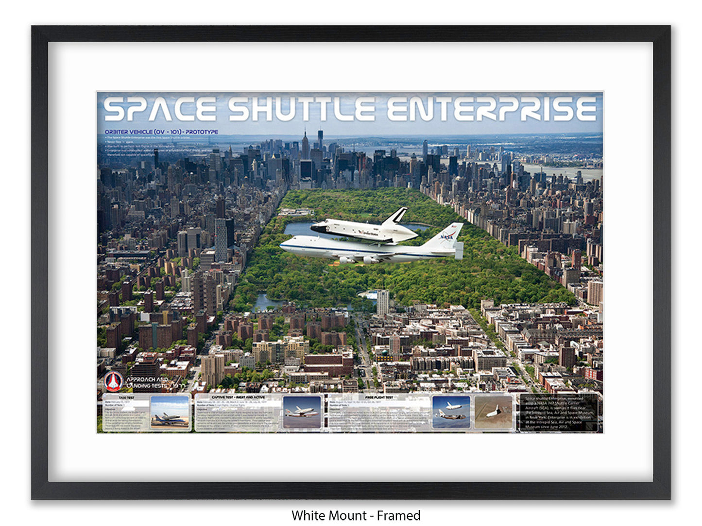 Shuttle Enterprise Central Park Poster