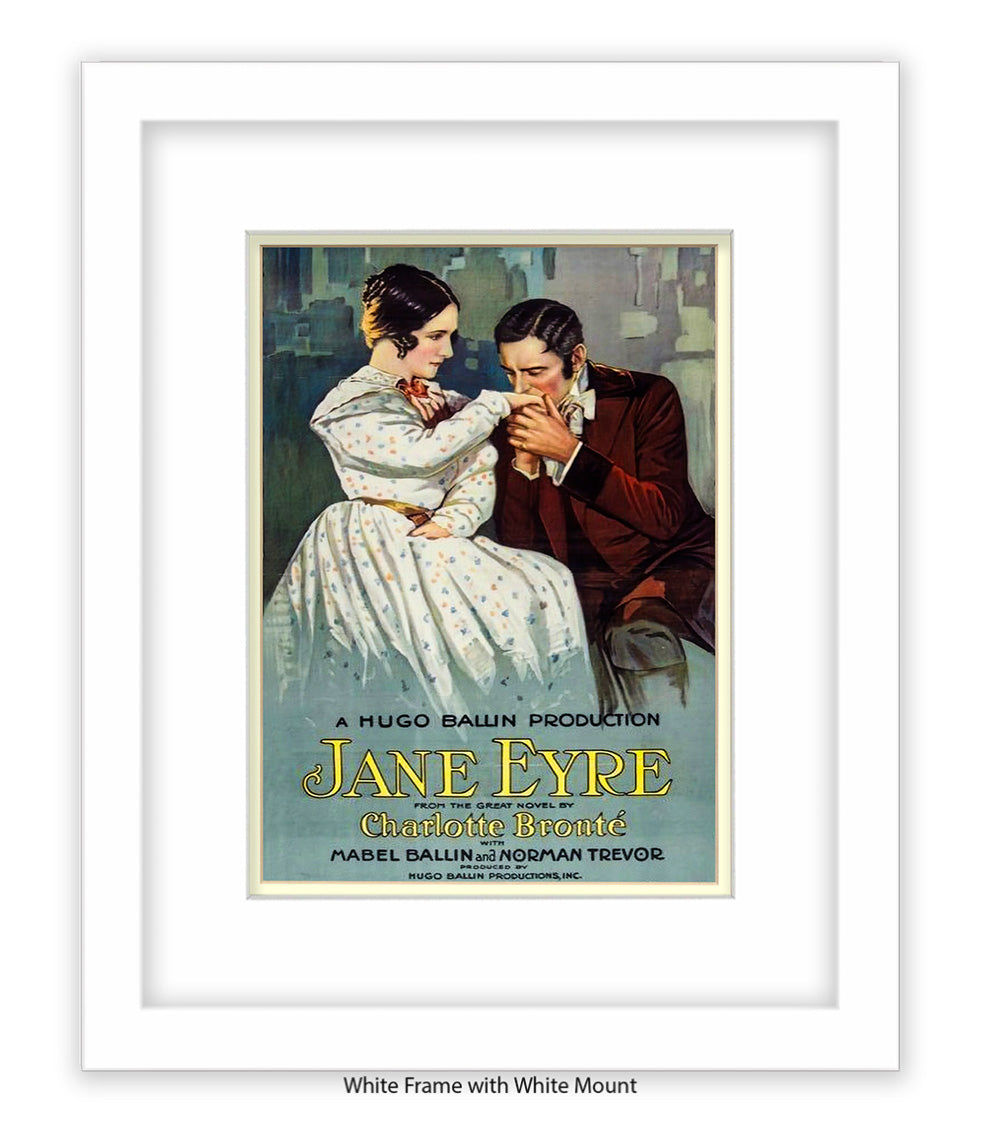 Jane Eyre - Charlotte Bronte - Book Cover - Art Print