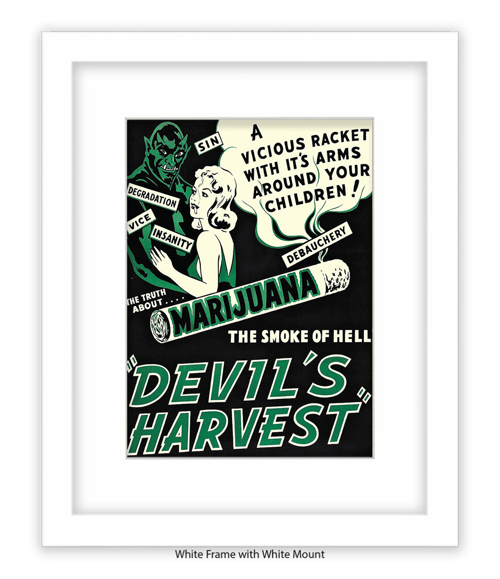 Marijuana - Devils Harvest - Green- Art Print