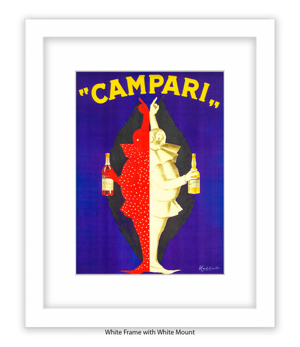 Campari Red & White Characters Art Print