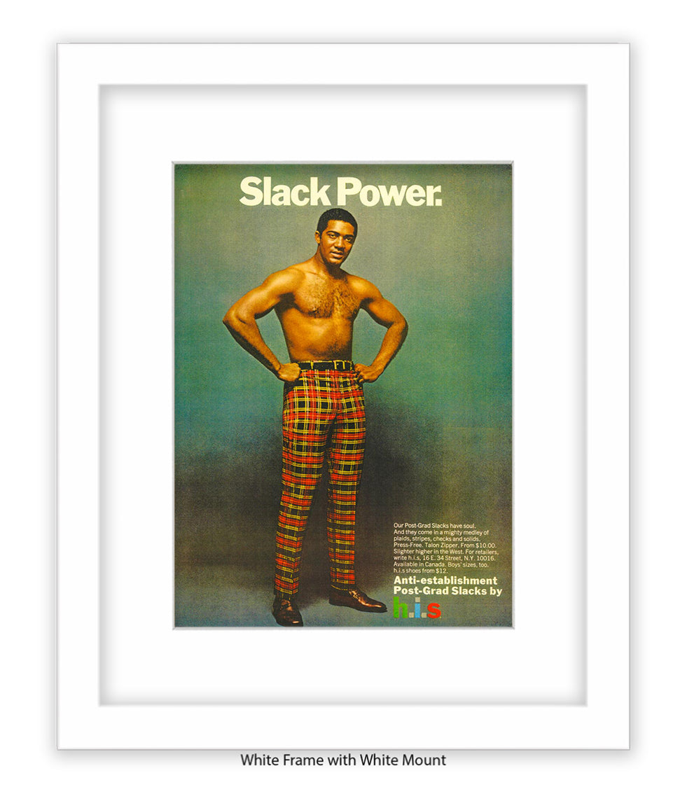 Slack Power Tartan Trousers Art Print
