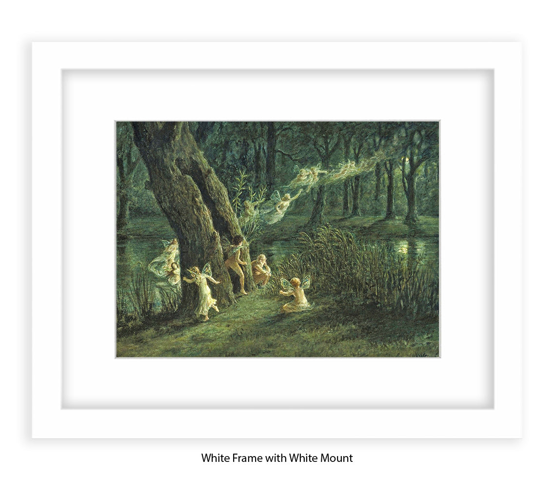 Woodland Fairies In The Forest Art Print