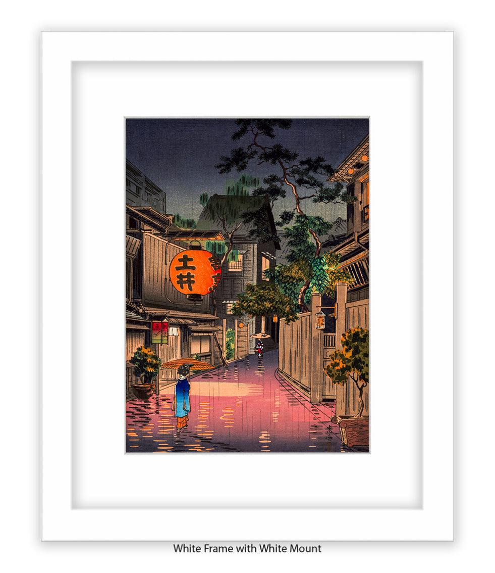 Evening At Ushigome Japanese Art Print