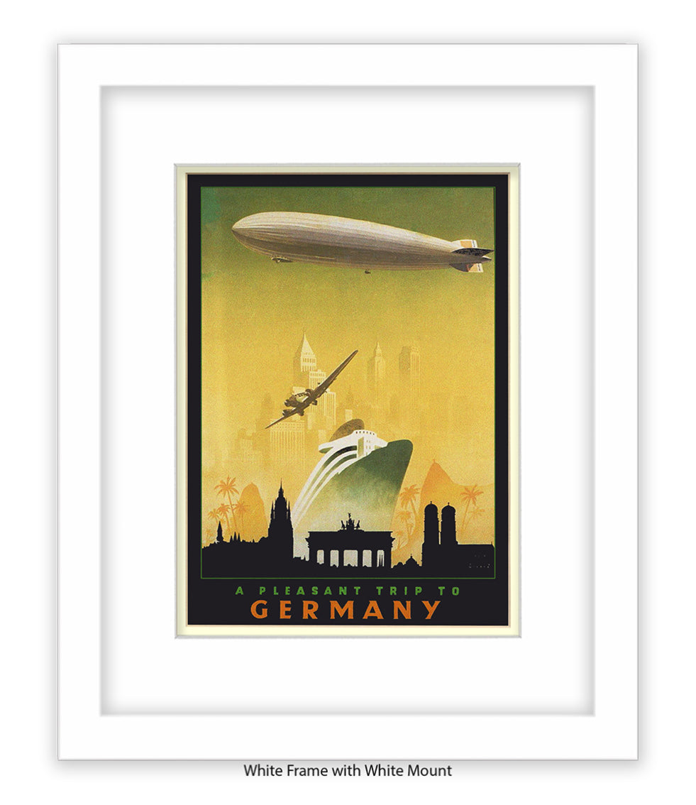 Germany Cityscape Zeppelin Art Print