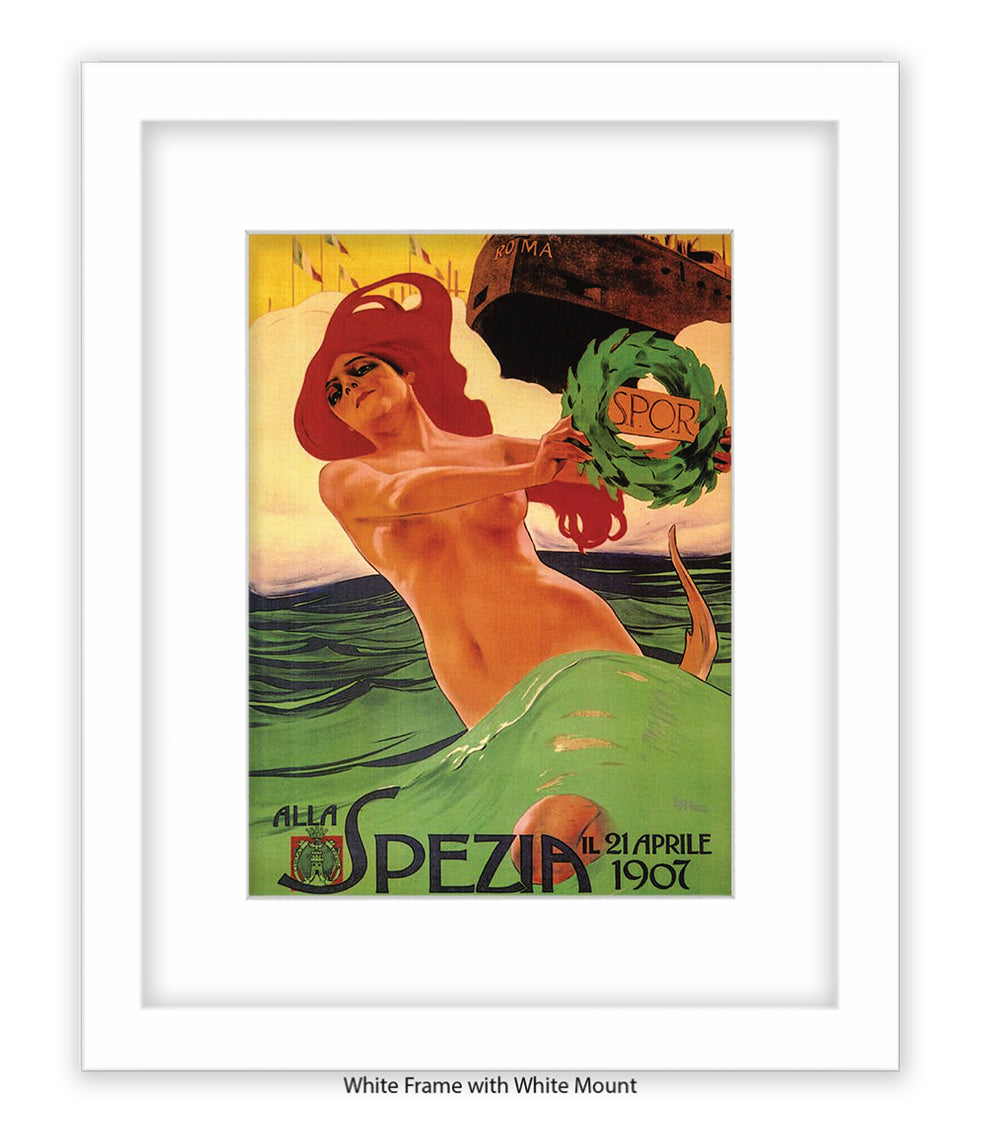 Alla Spezia - 21 April 1907 - Roma -SPOR Art Print