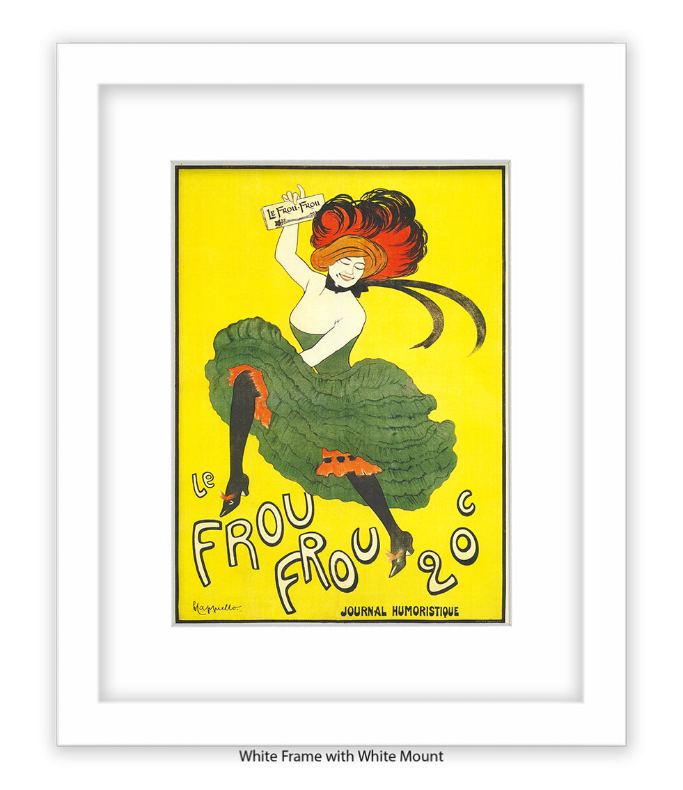 Le Frou Frou - 20 c - Yellow Background - Cappiello Art Print