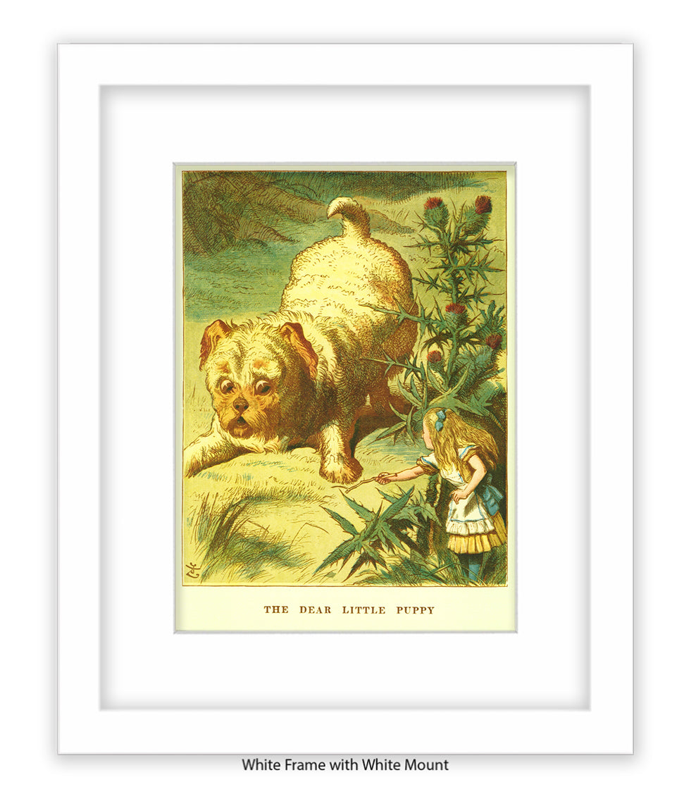 Alice In Wonderland Dear Little Puppy Art Print