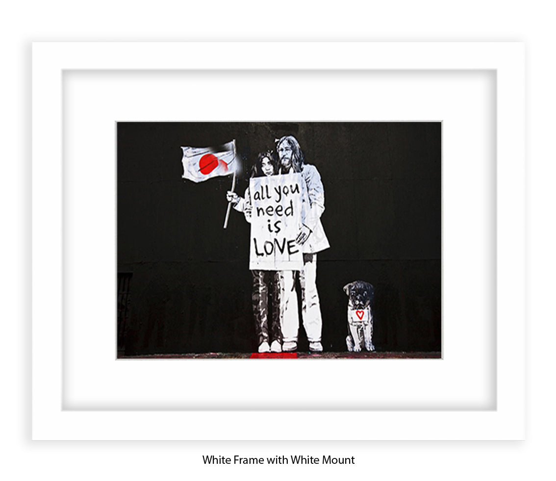John & Yoko Banksy Art Print