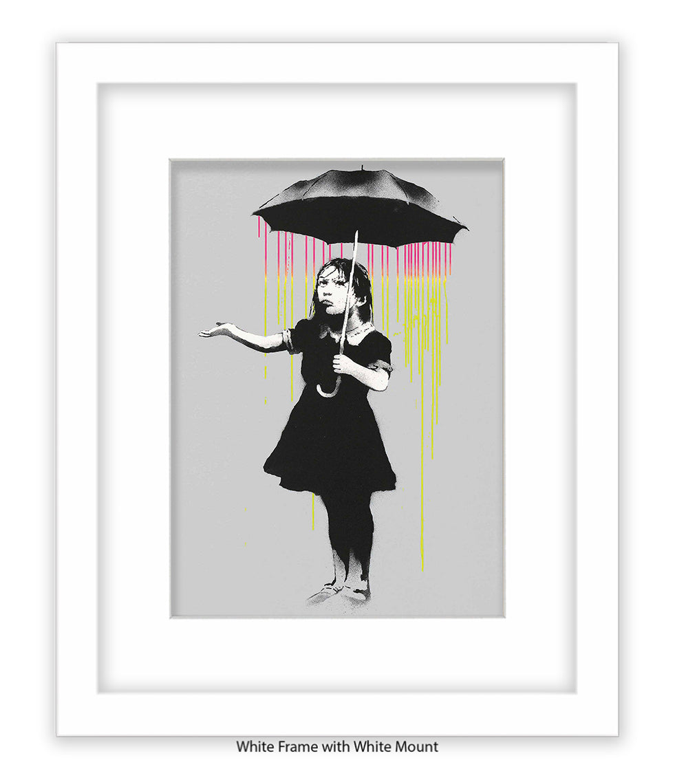 Umbrella Girl Banksy Art Print