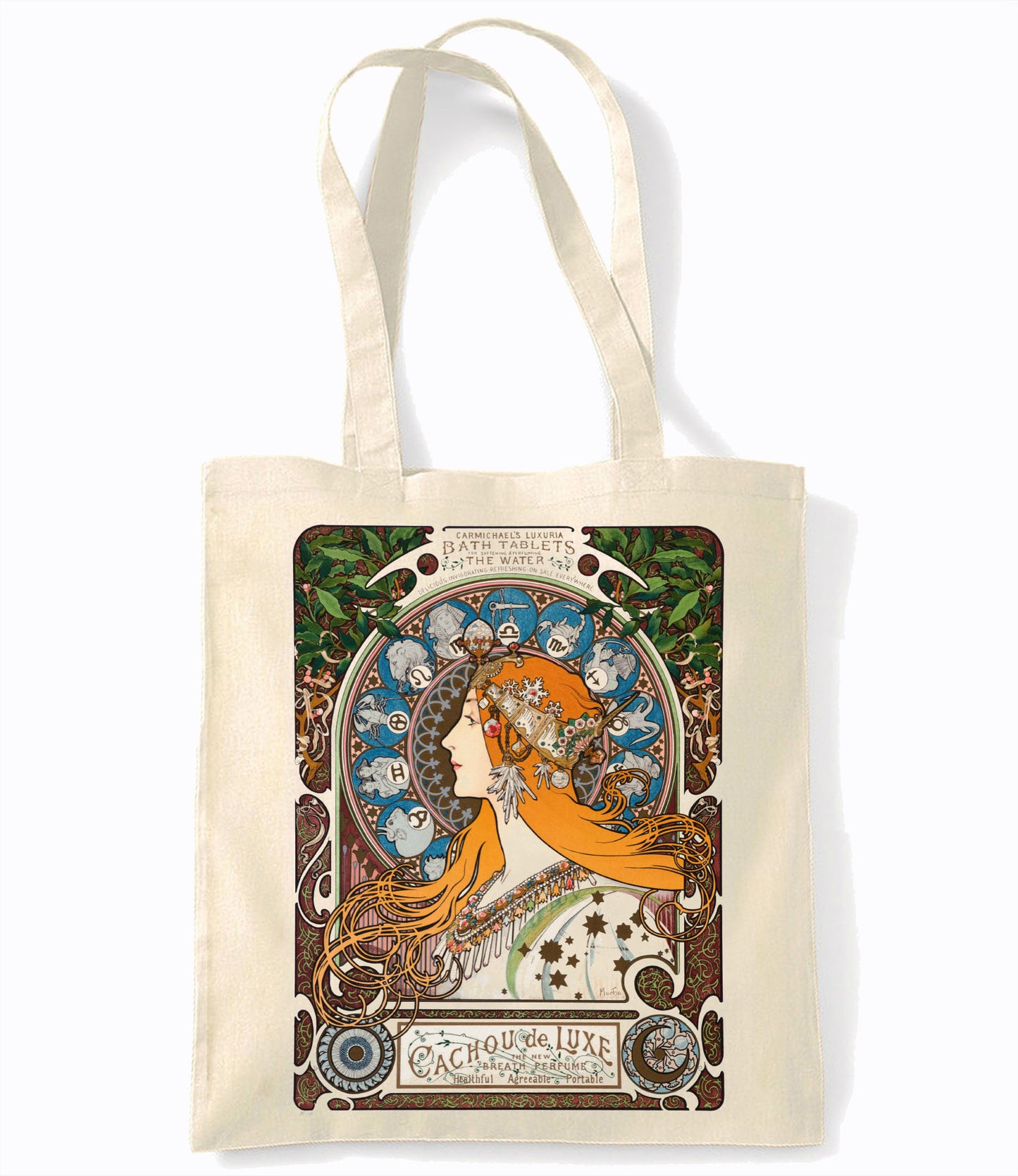 Carmichaels Bath Tablets - Retro Shopping Tote Bag