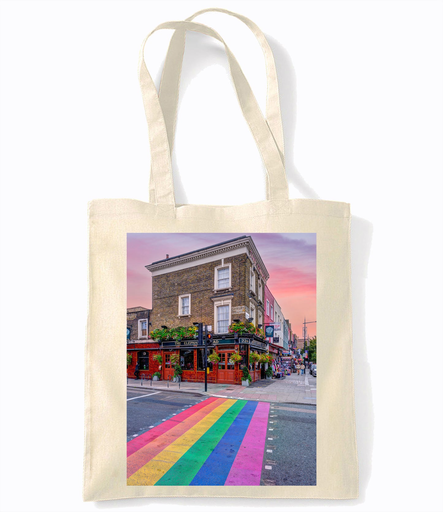 Camden - Elephants Head Pub - Retro Shopping Tote Bag