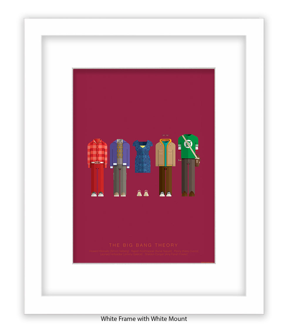 Big Bang Theory 5 Characters Fred Birchal Art Print