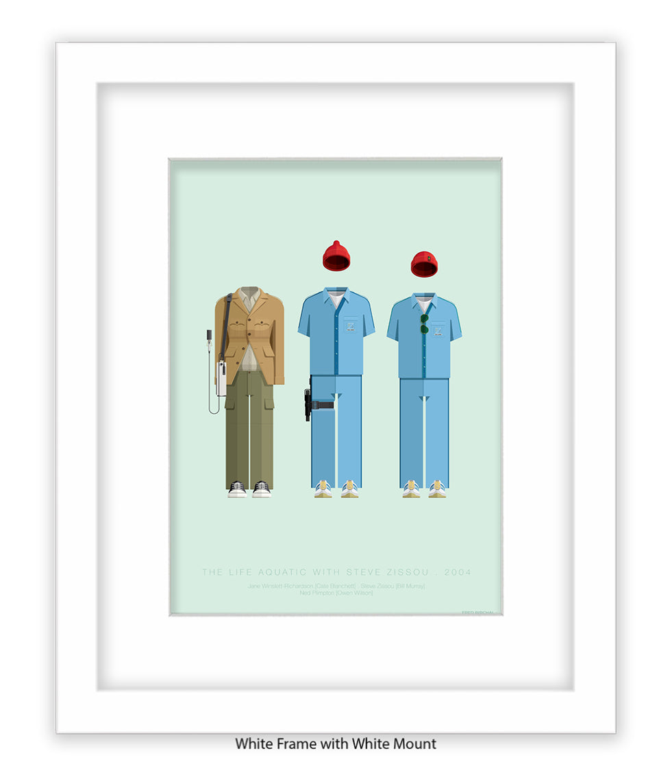 Life Aquatic Characters Fred Birchal Art Print