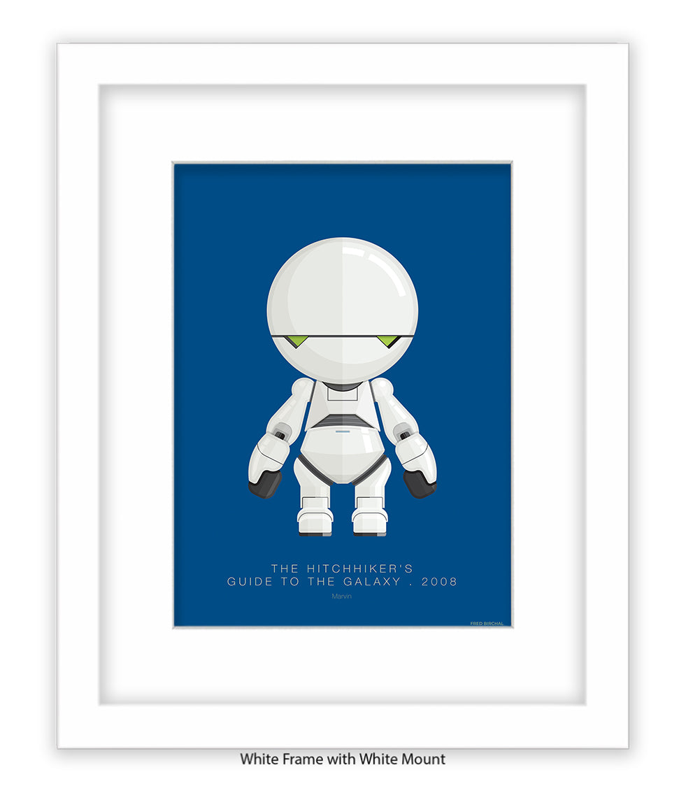 Hitchhiker's Guide To The Galaxy Marvin Fred Birchal Art Print