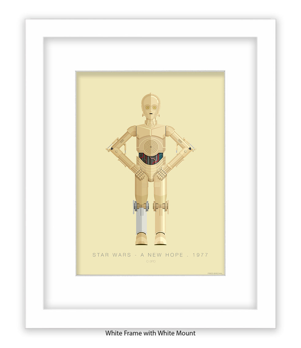 C 3PO Fred Birchal Art Print