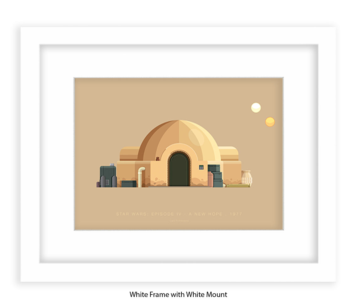 Star Wars - Lars Homestead - Building - Fred Birchal Art Print