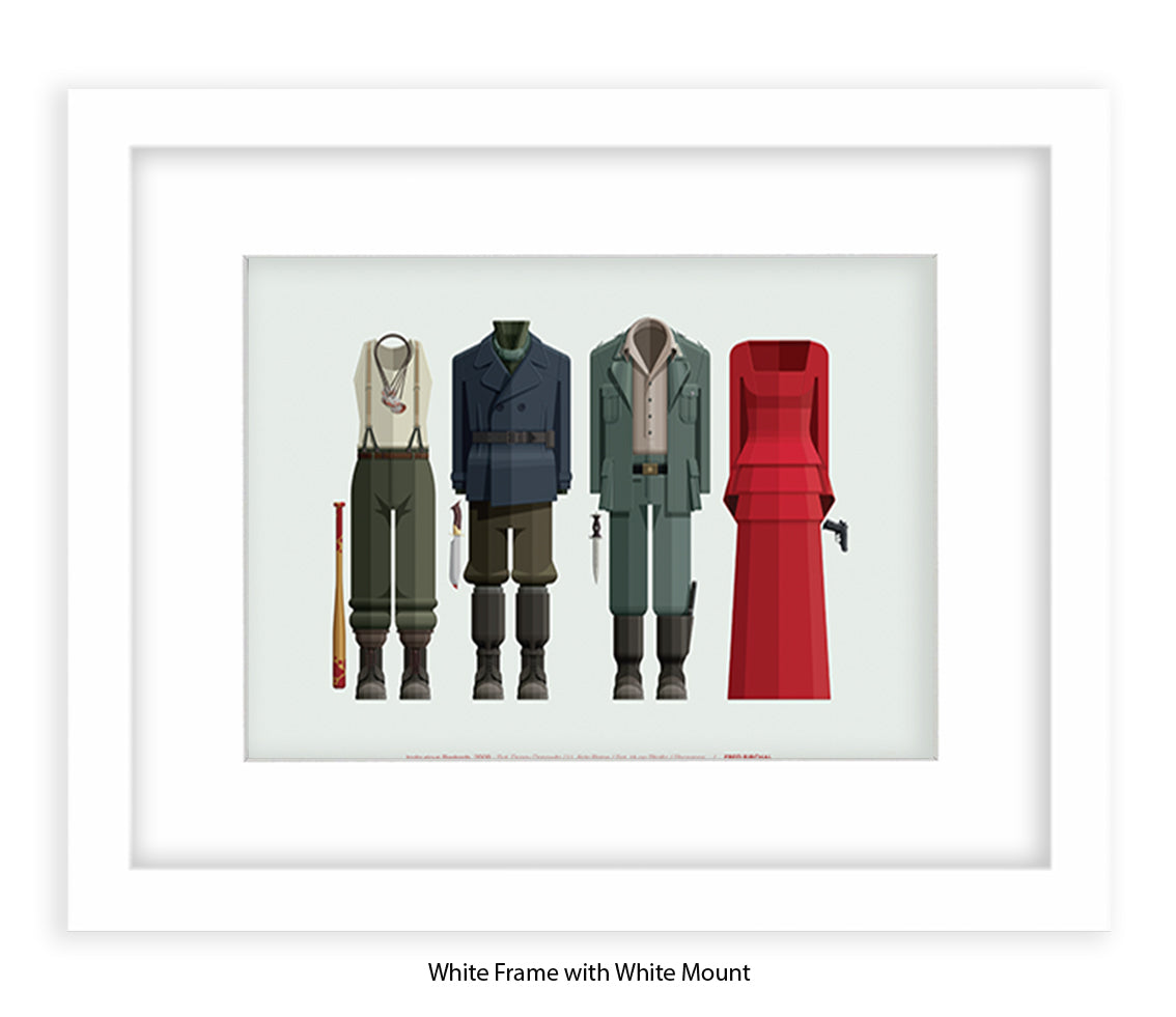 Inglourious Basterds Four Characters Fred Birchal Art Print