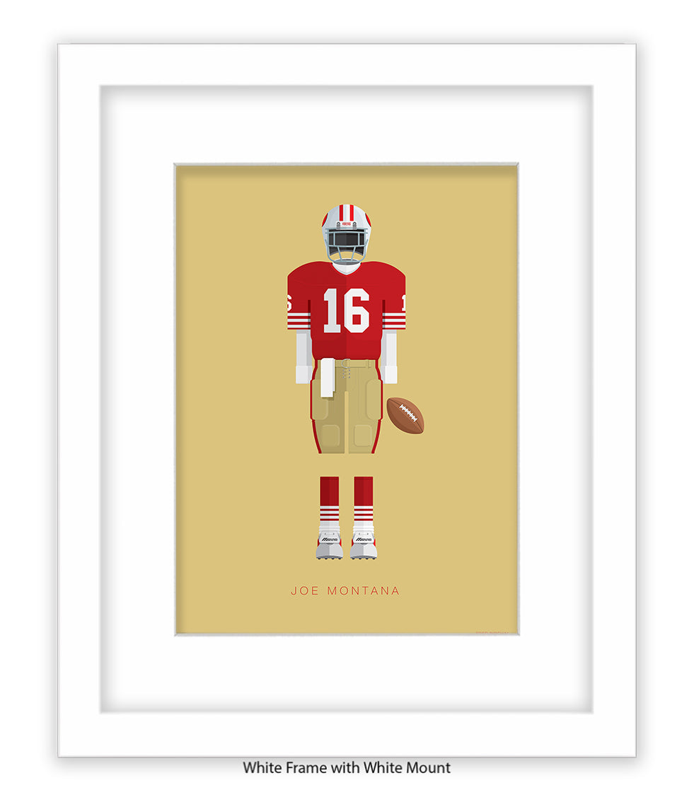 Joe Montana Fred Birchal Art Print