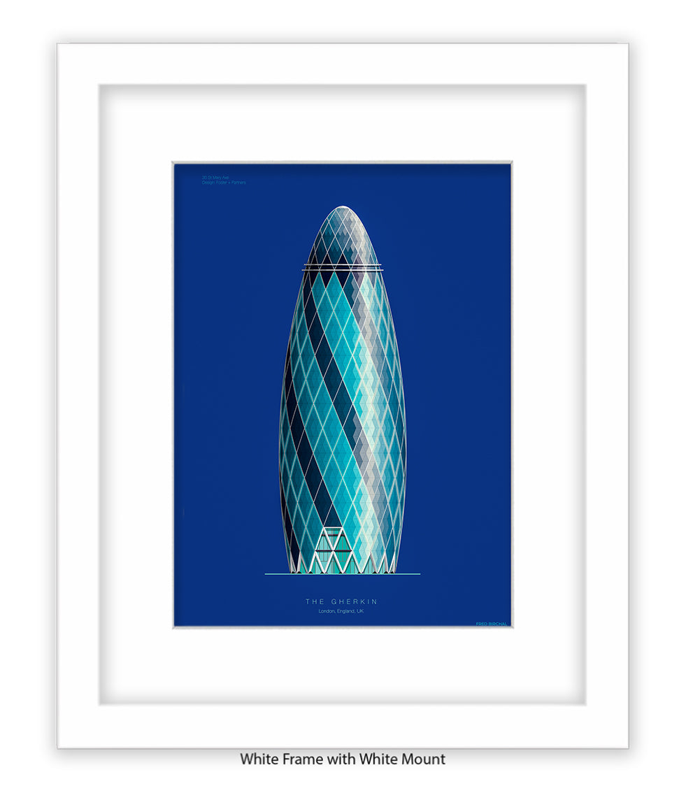 Gherkin Building London Fred Birchal Art Print