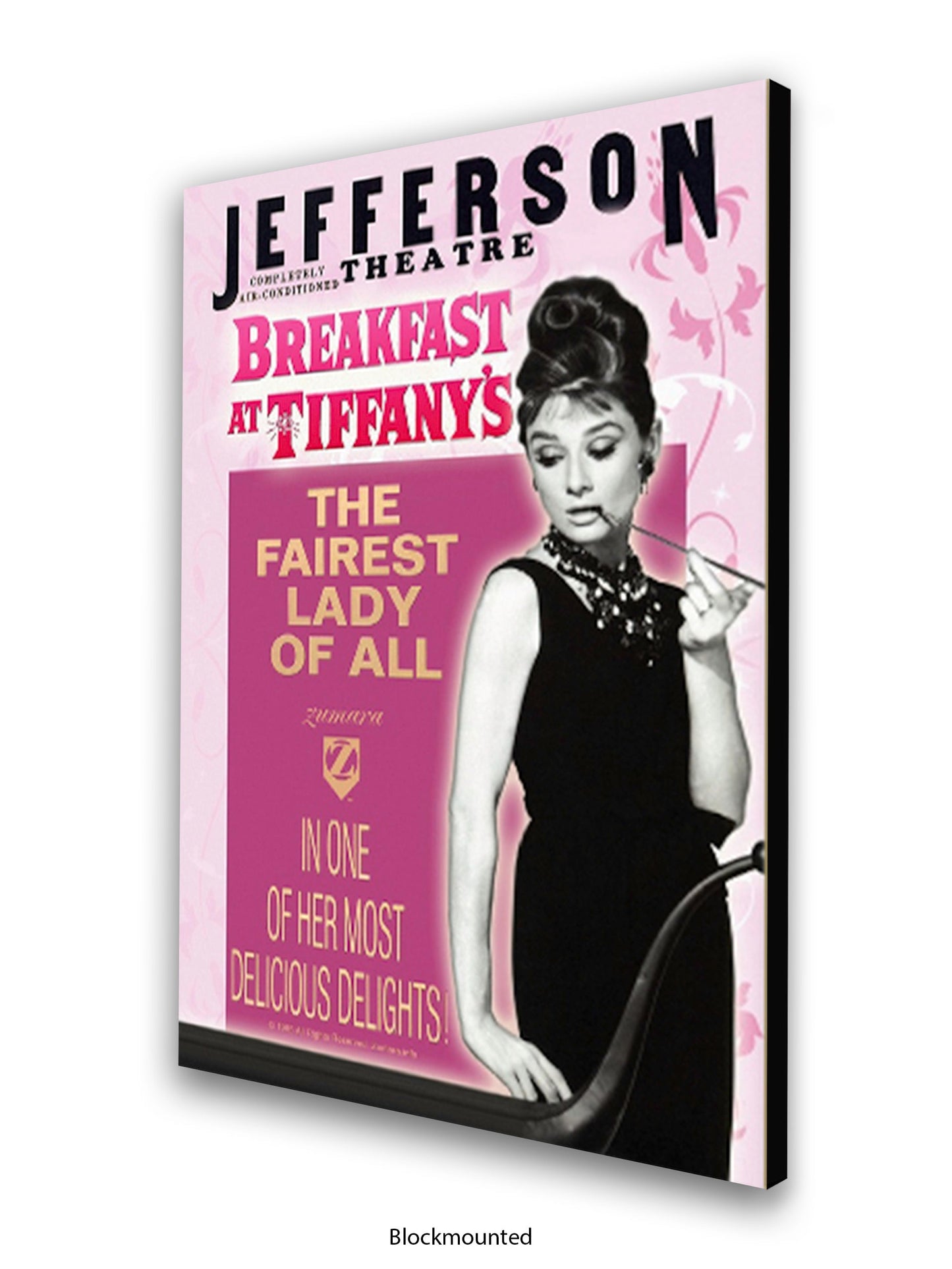 Breakfast At Tiffany's - Jefferson Theatre - 1985 Xenox Movie Archive- Pink - One sheet poster