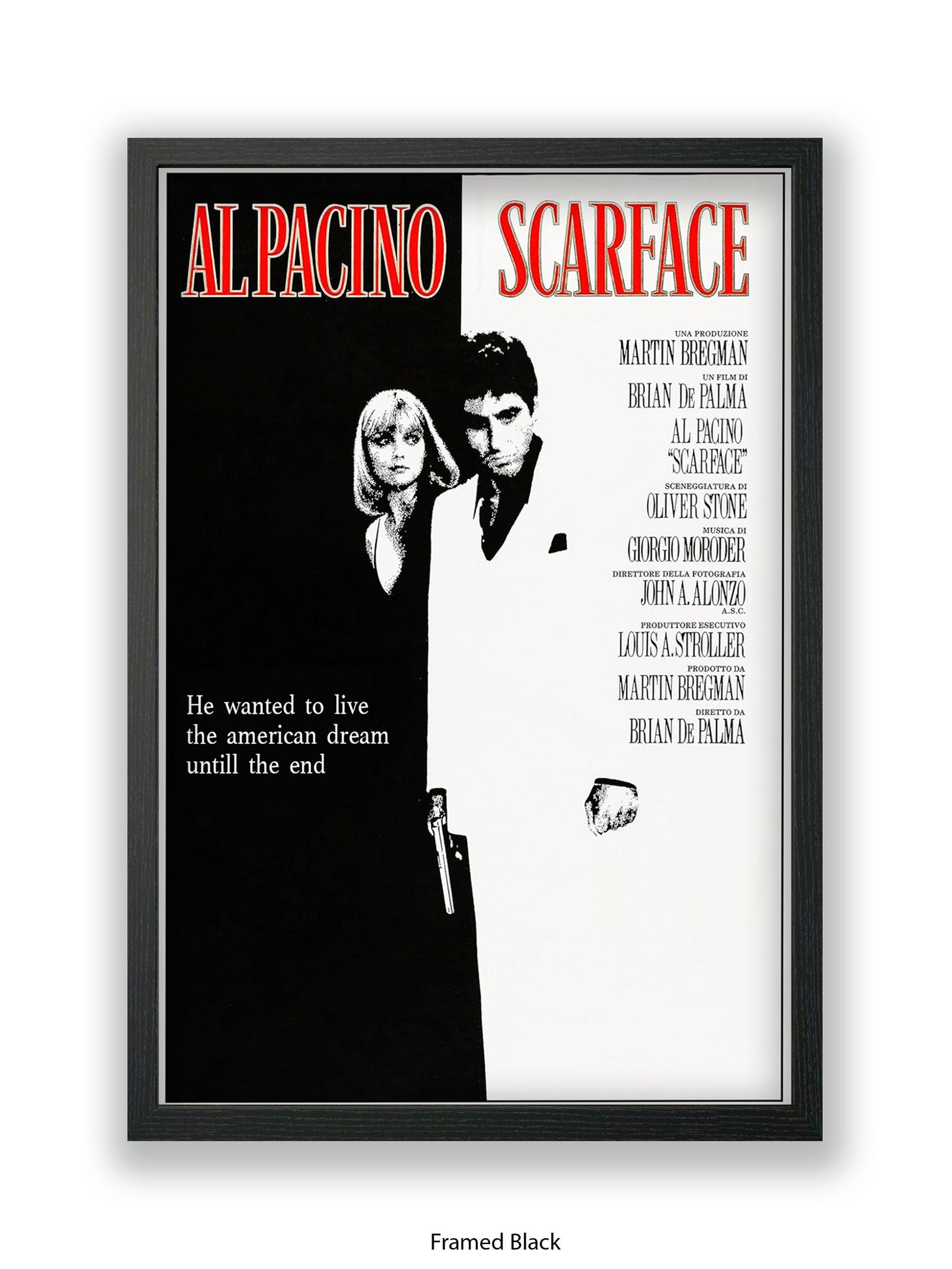 Scarface - Film Promo - Michelle Pfeiffer - Very rare 1980s - One sheet poster