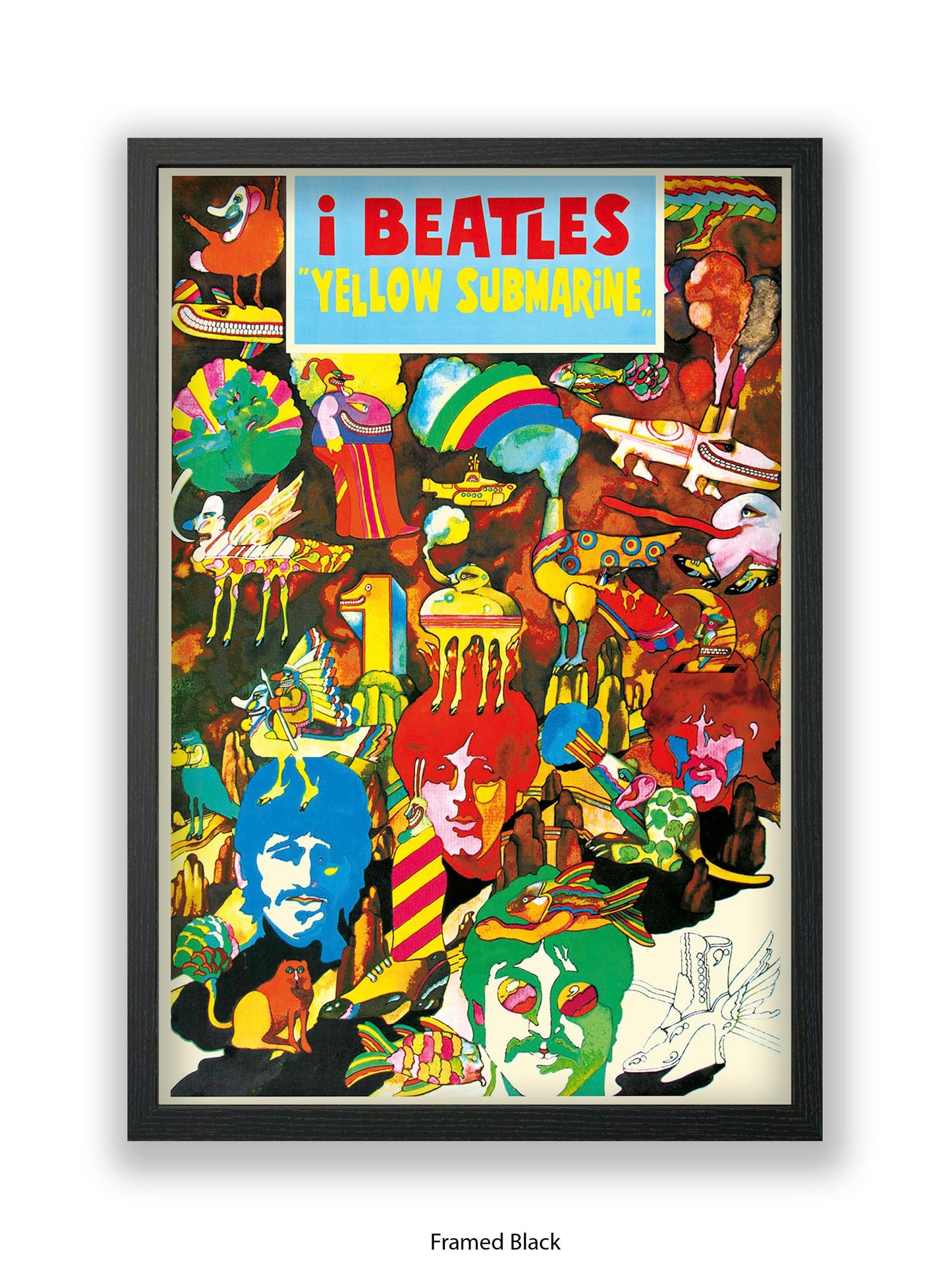 Beatles - Yellow Submarine - 1980s Italian - One sheet poster