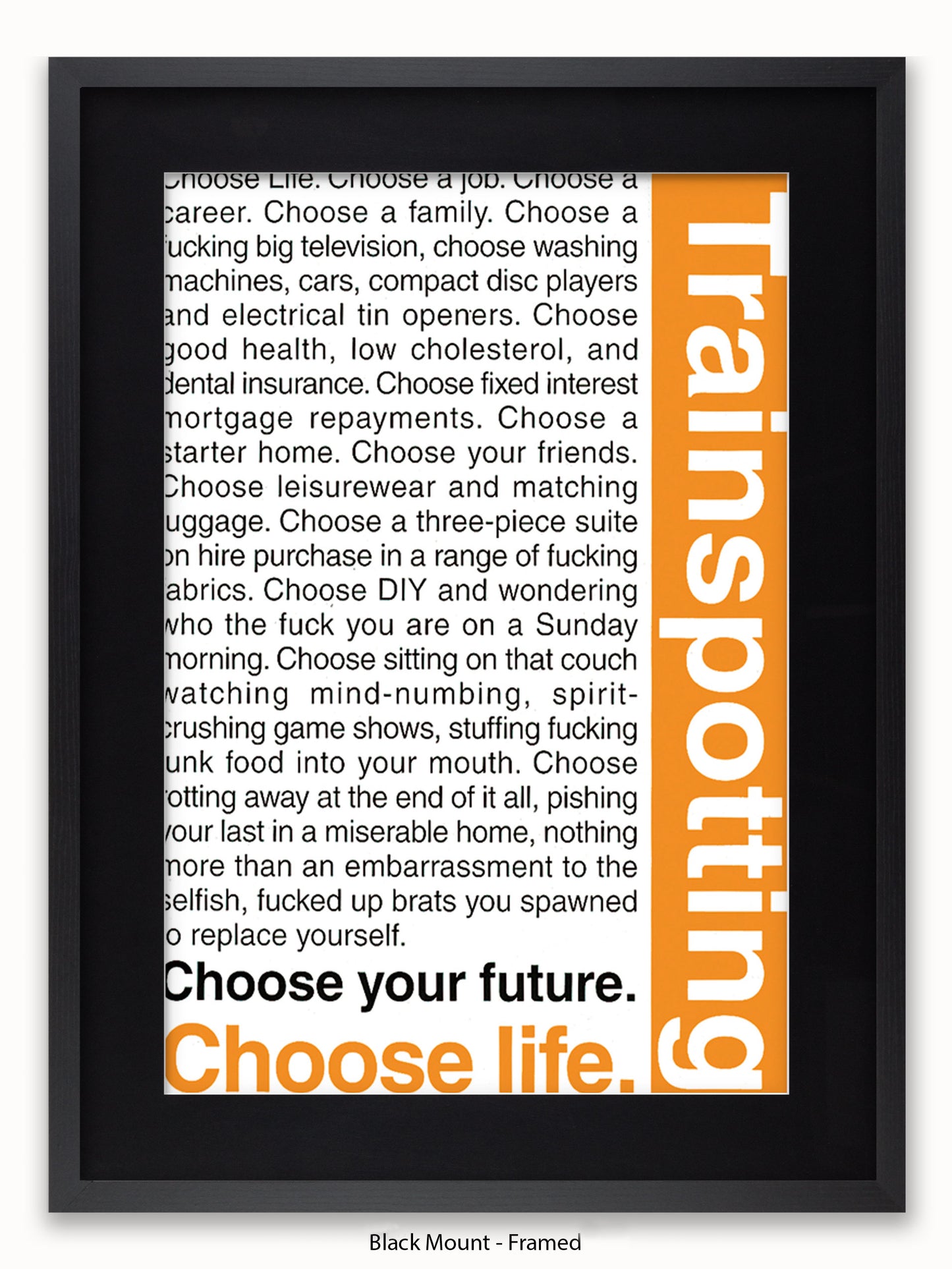 Trainspotting Monologue Choose Life Poster