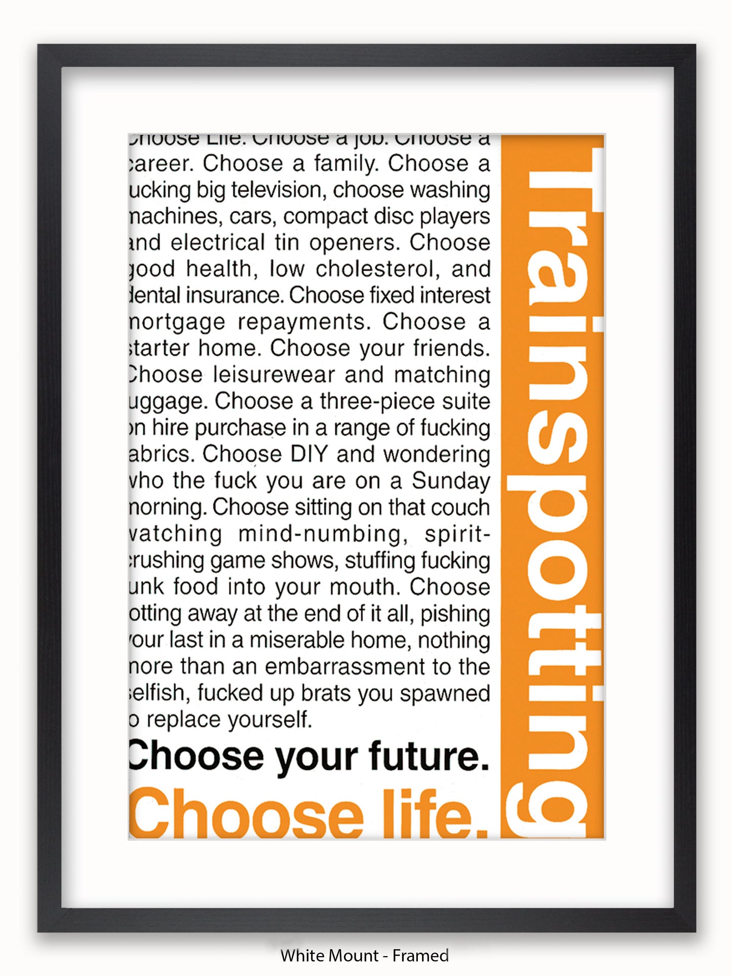 Trainspotting Monologue Choose Life Poster
