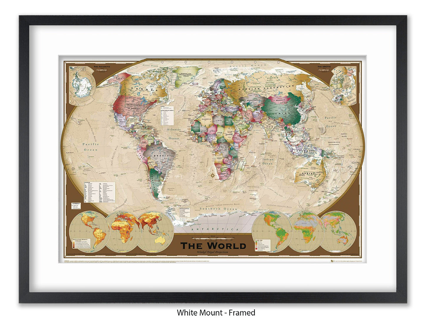 World Map Tripel Projection Poster
