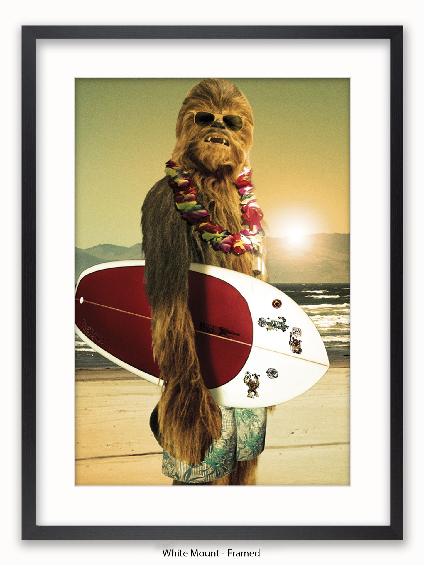 Star Wars Chewbacca Surf Board Poster