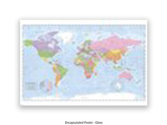 World Political Map (Miller Projection) Giant Poster