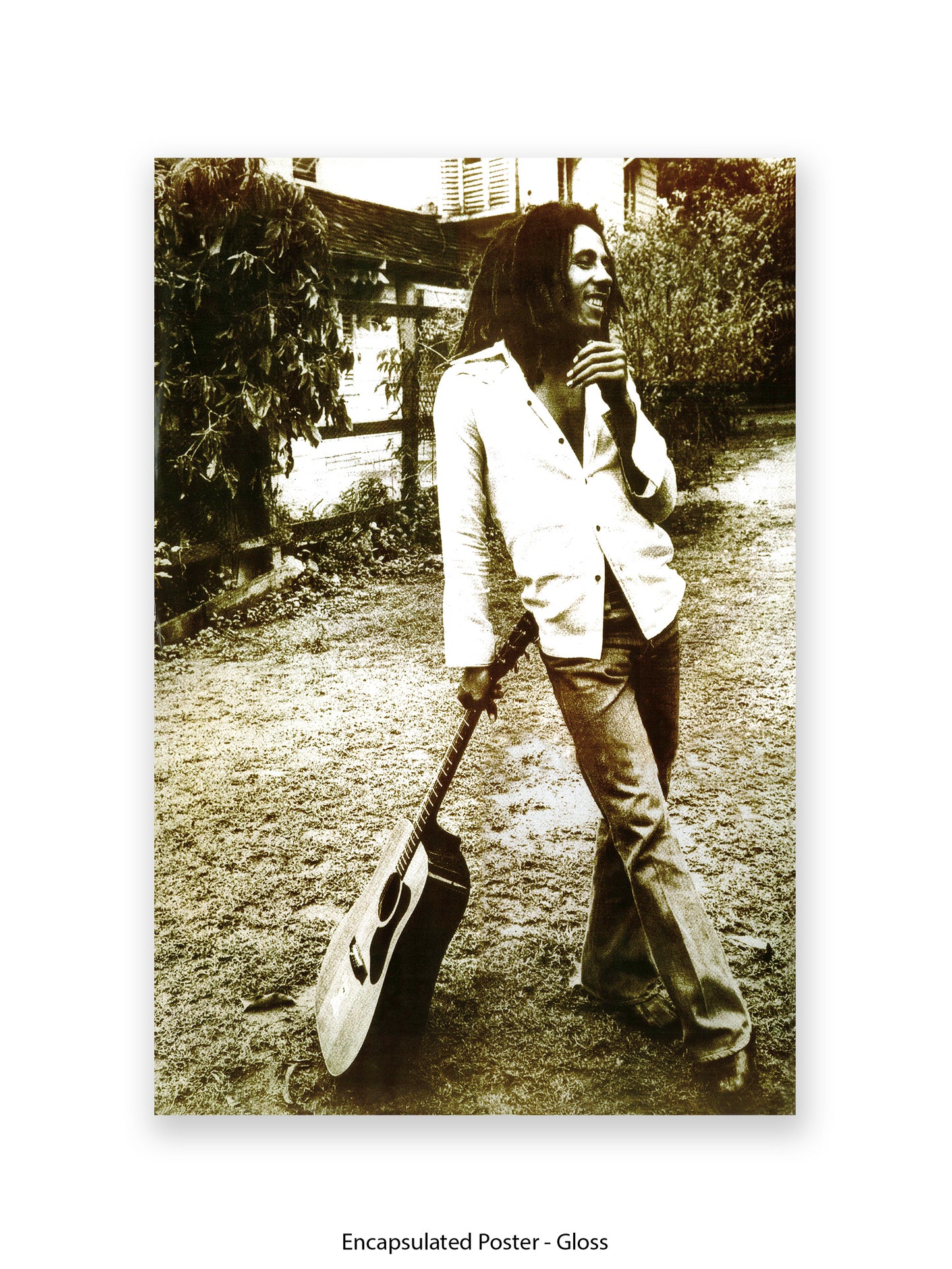 Bob Marley Leaning Guitar Giant Poster