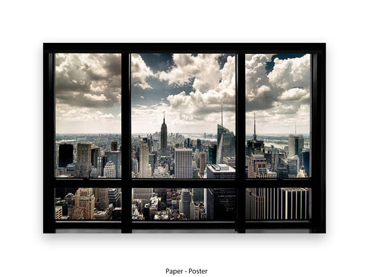 New York Window View Giant Poster