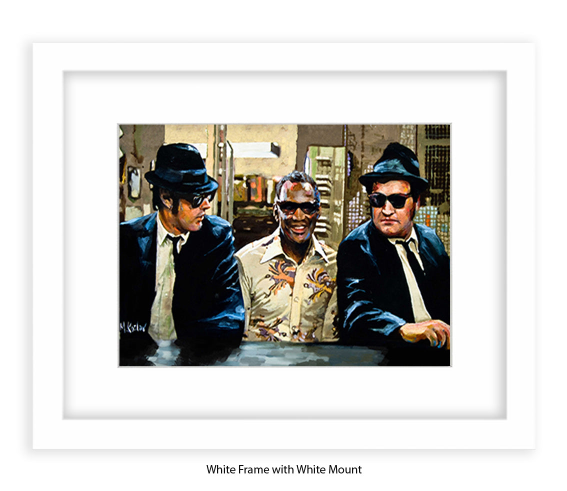 Blues Brothers - Ray Charles- Michael Kozlov Art Print