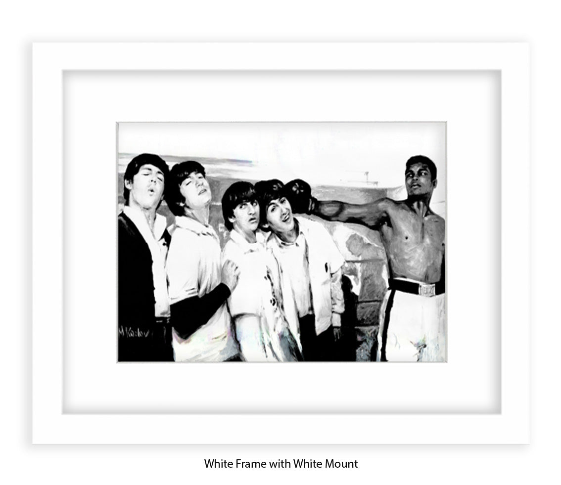 Ali With The Beatles - Michael Kozlov Art Print