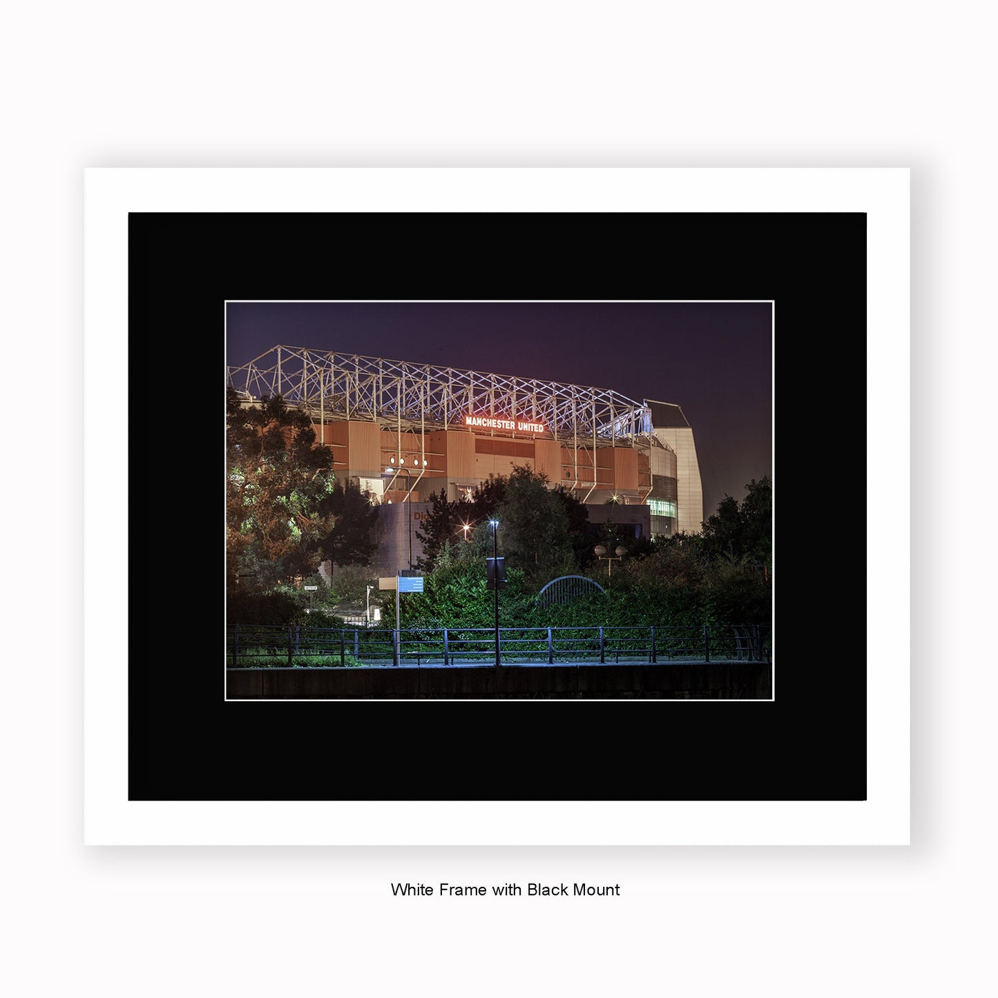Manchester - Old Trafford Football Stadium - Mounted & Framed Art Print