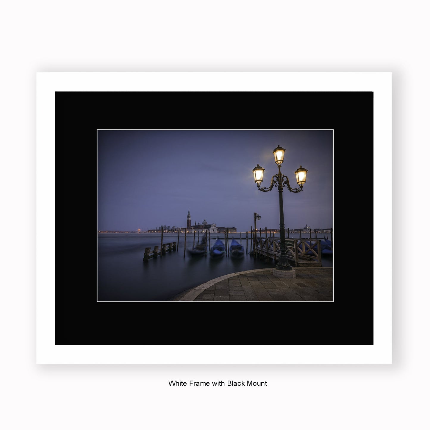 Venice - Gondolas - Mounted & Framed Art Print