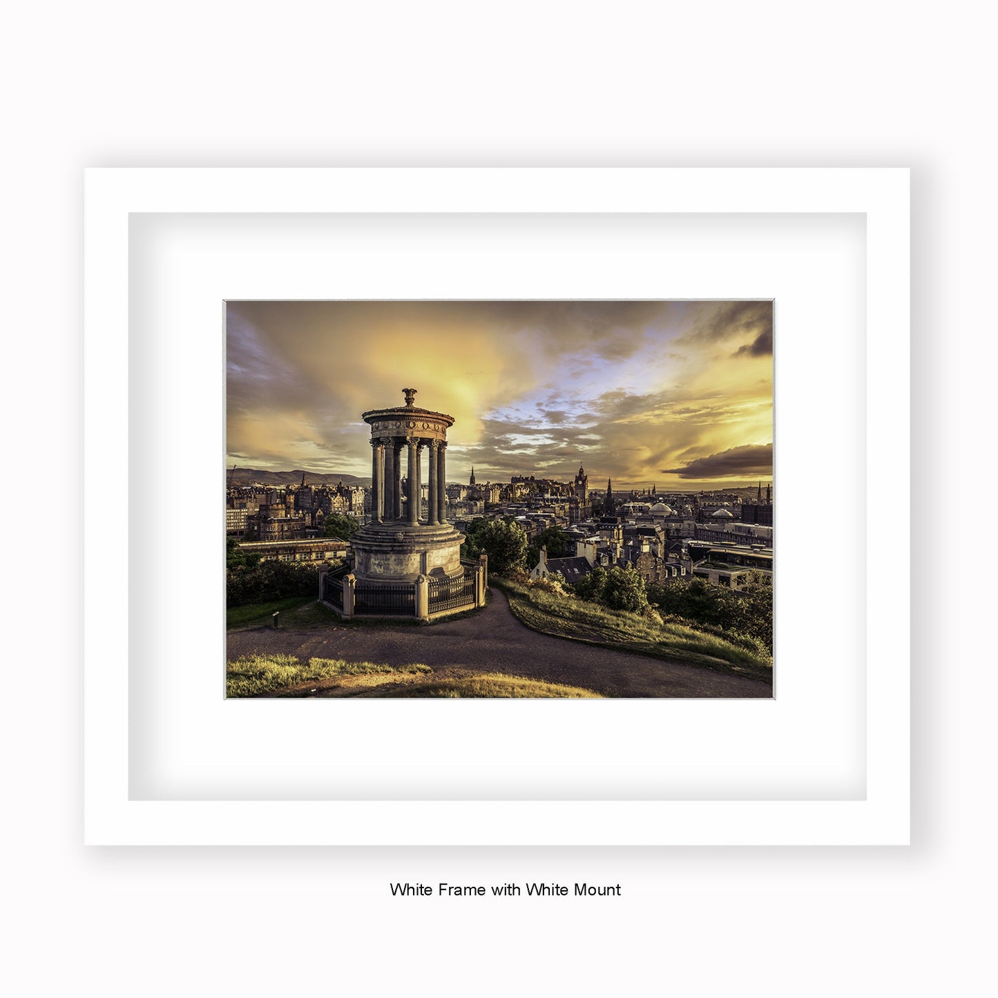 Edinburgh - Calton Hill View - Mounted & Framed Art Print