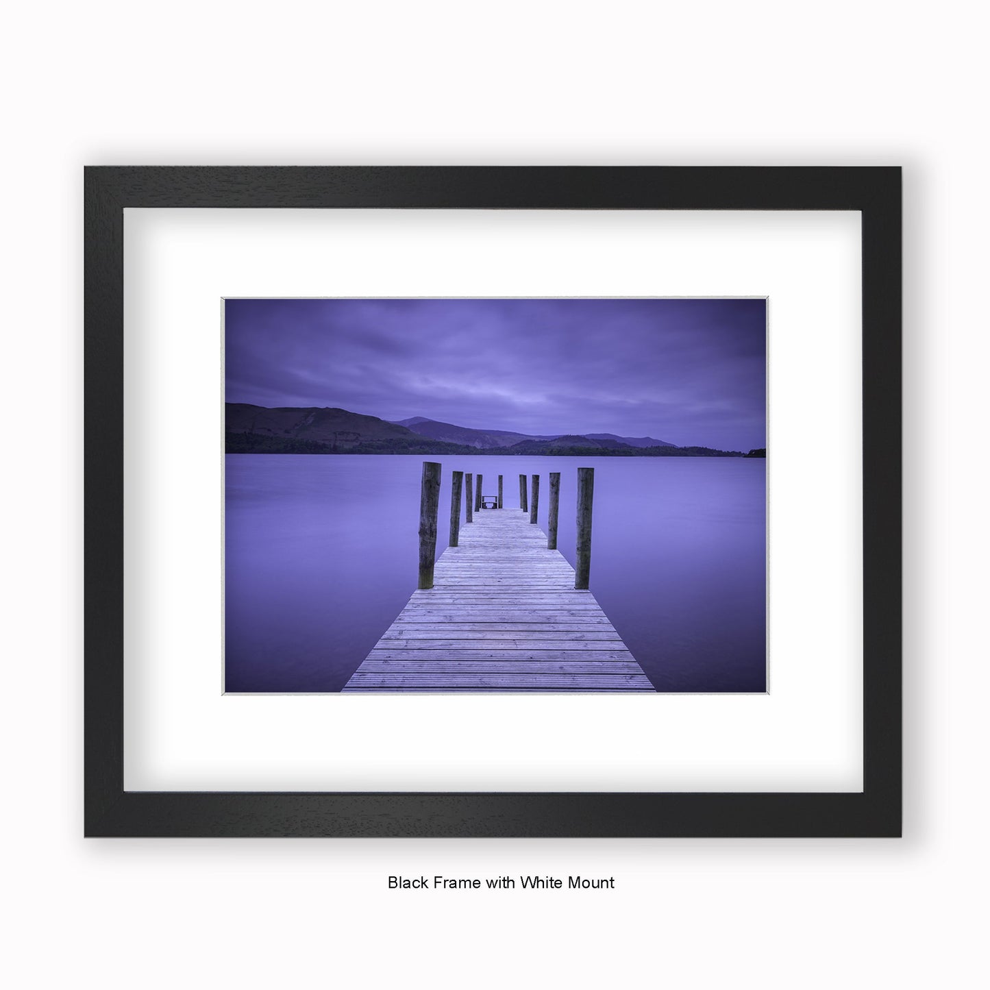 Lake District - Tranquil Jetty - Mounted & Framed Art Print
