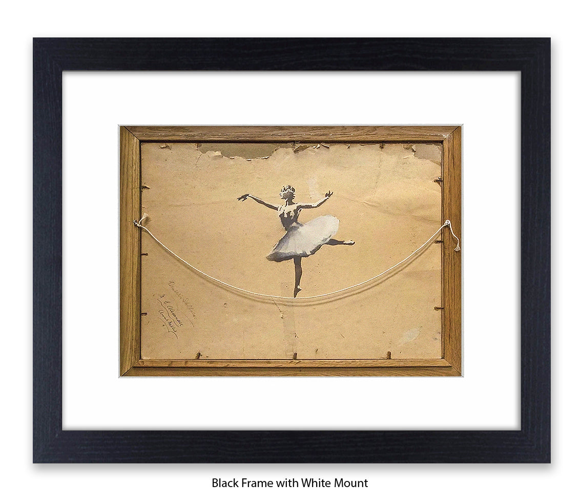 Ballerina - Back Of Frame - Mounted & Framed Banksy Print