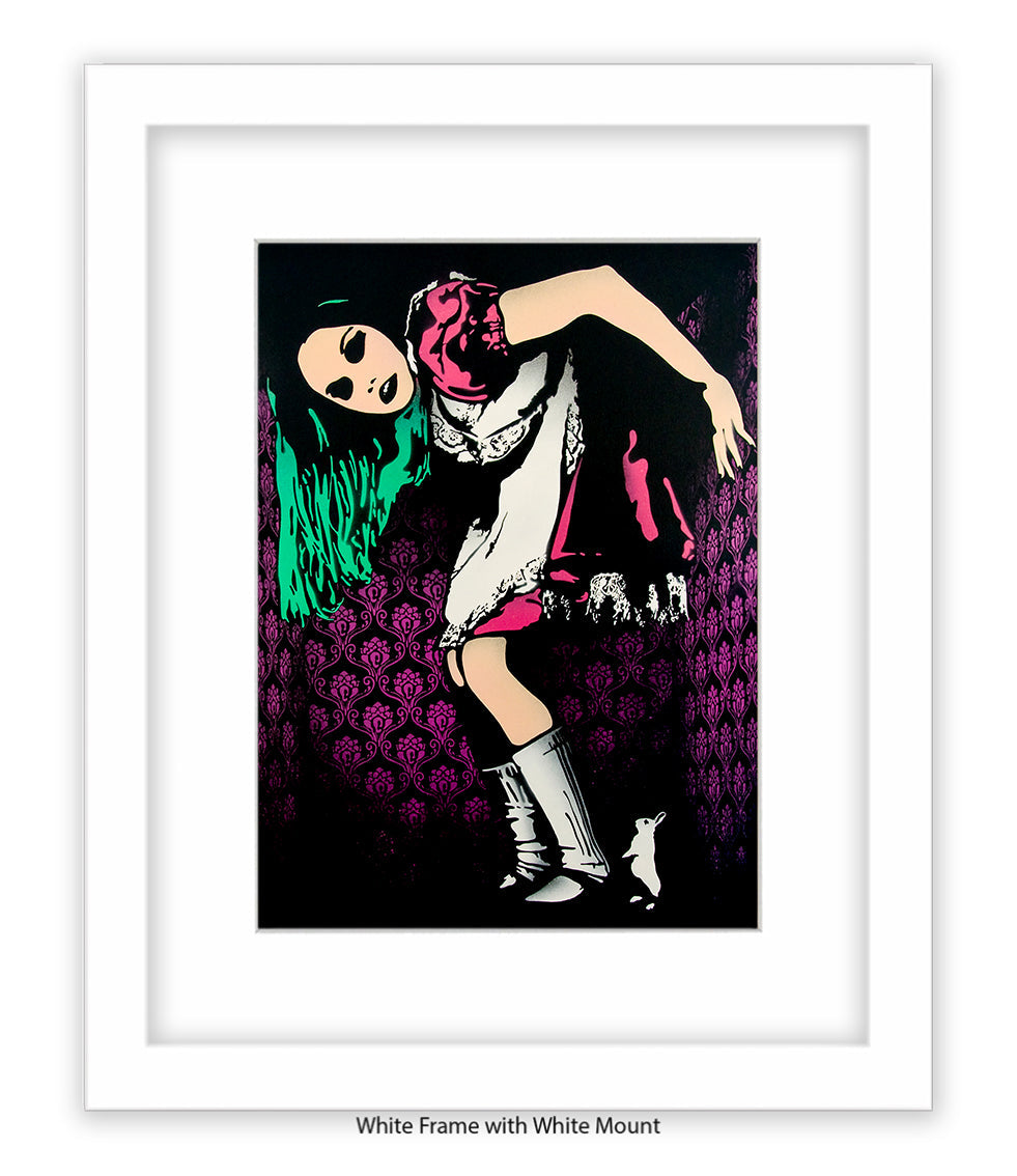 Alice in Wonderland - Mounted & Framed Banksy Print