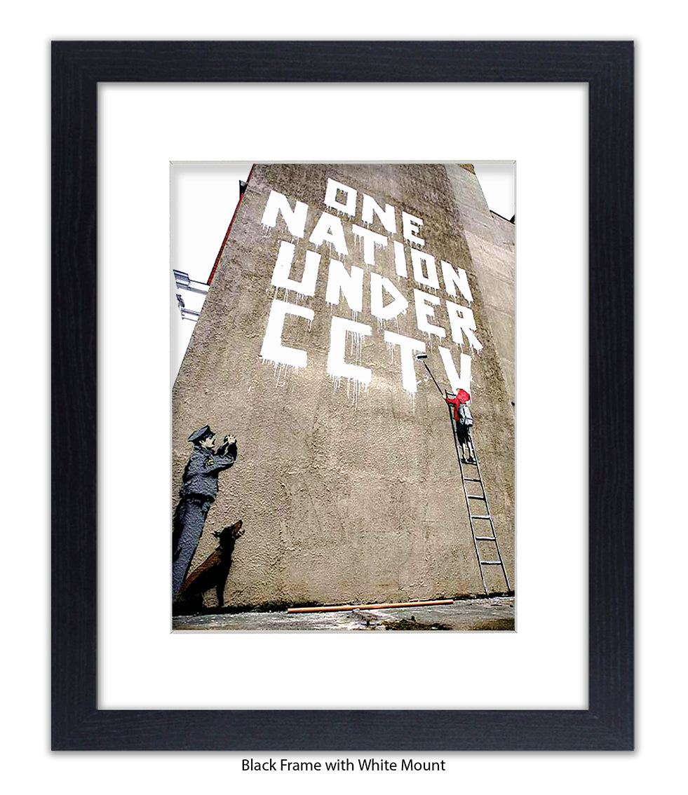 CCTV Nation - Mounted & Framed Banksy Print