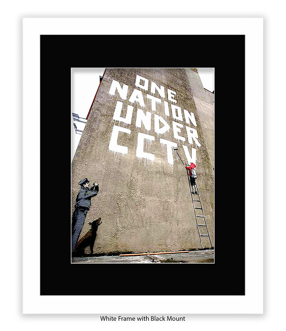 CCTV Nation - Mounted & Framed Banksy Print