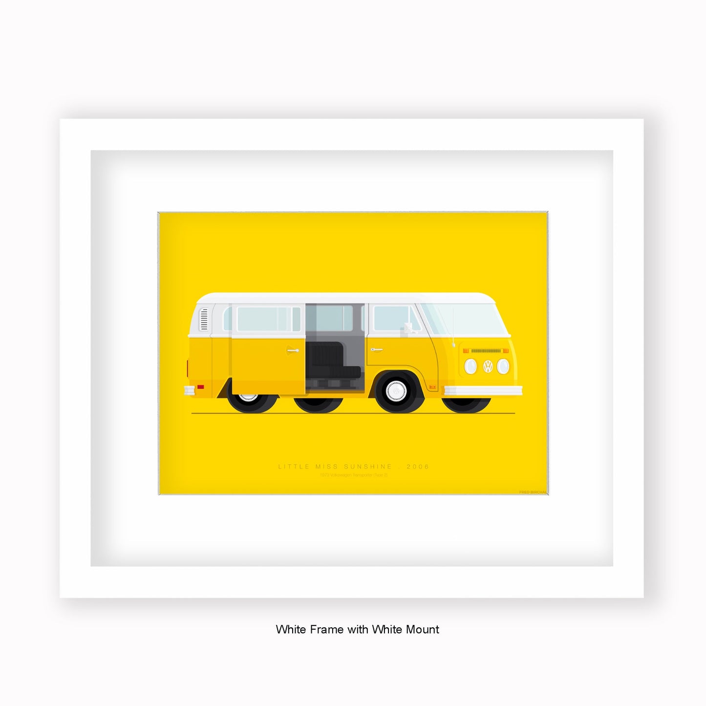 Little Miss Sunshine - 1973 Volkswagen Transporter - Mounted & Framed Art Print