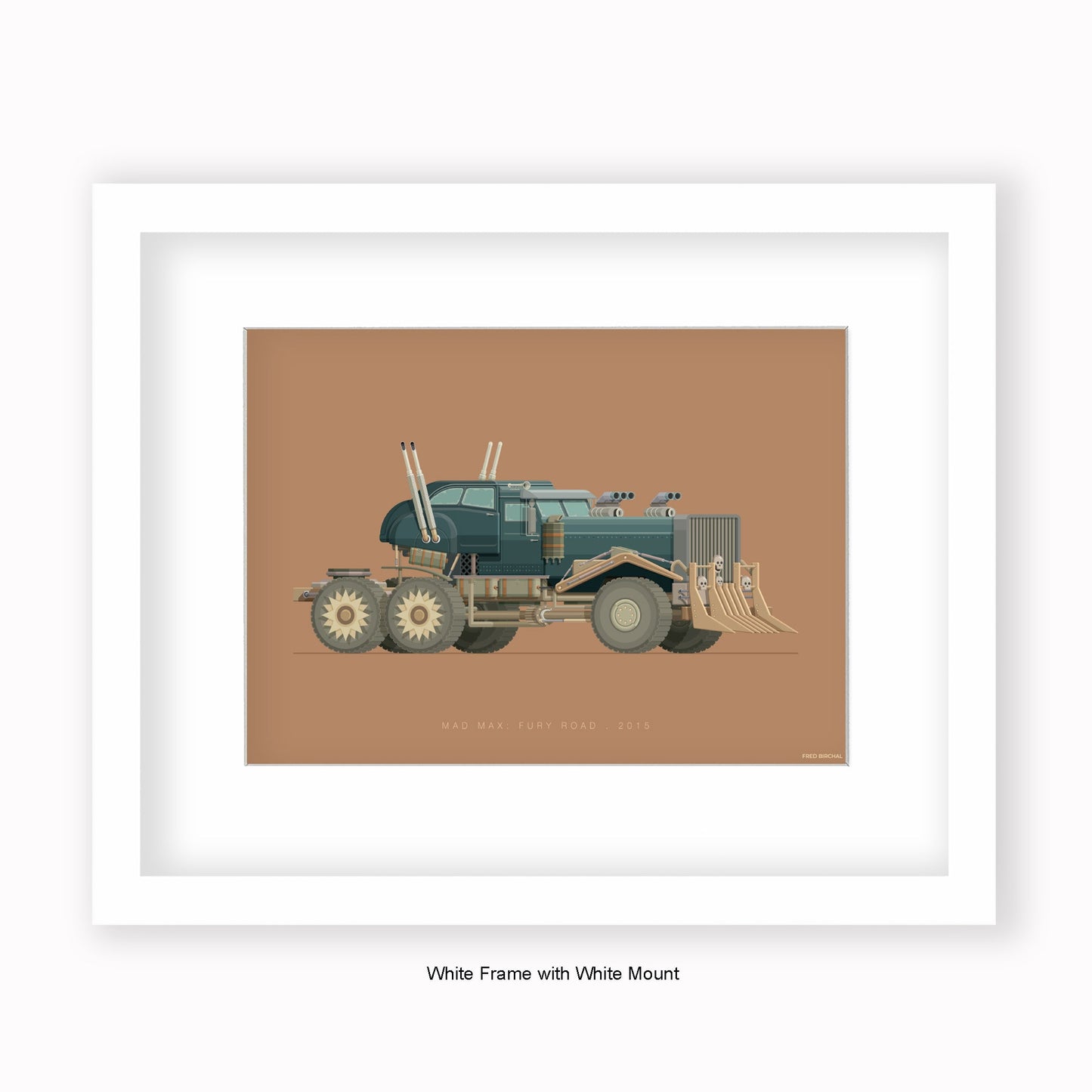 Mad Max - 1973 Ford Falcon - Mounted & Framed Art Print