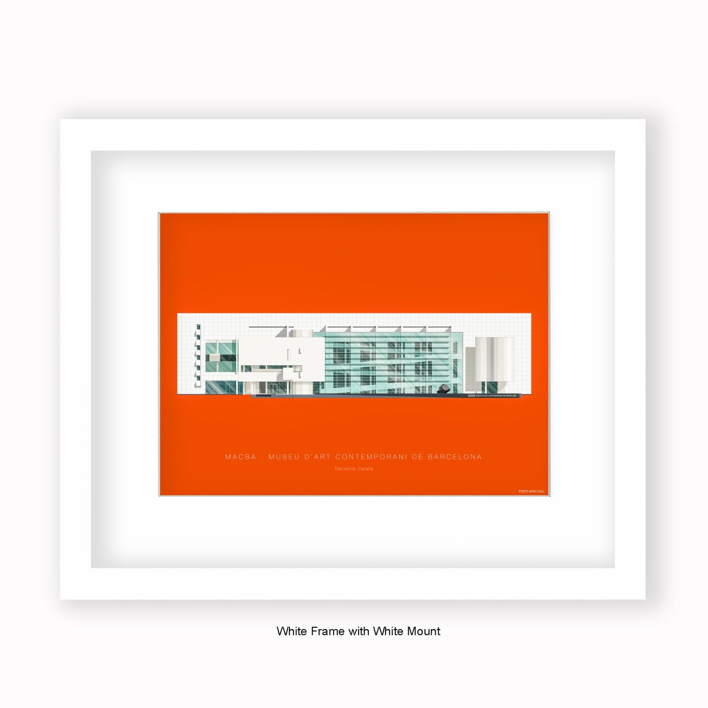 MACBA Museu dArt Conteporani de Barcelona - Mounted & Framed Art Print